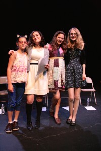 Girl Improved Reading - April 2015 - Ground Floor Theatre, Austin, TX | Pictured: Lisi Sweeten, Liliana Sweeten, Zia Kinzy, Grayce Fischer